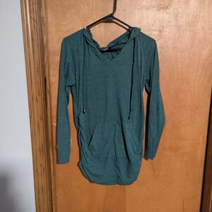 Women's Green Maternity Hoodie Top